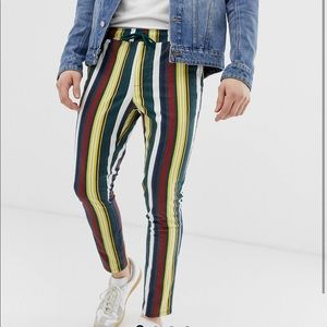 ASOS striped drawstring pants